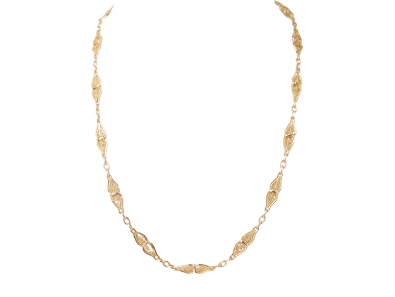 Collier Collier maille filigrane en or jaune 58 Facettes 33512