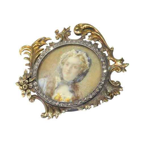 Broche Broche en or antique : l'héritage de la Pompadour dans la joaillerie victorienne 58 Facettes 19101-0108