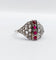 Bague 61 Bague dôme Art Déco or blanc, rubis et diamants taille rose (circa 1910) 58 Facettes A05805