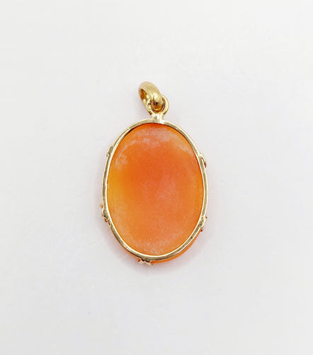 Pendentif Pendentif vintage or 18k camée coquille 58 Facettes A05882