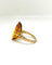 Bague 55 Bague cocktail or jaune citrine 58 Facettes