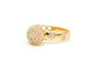 Bague 58 Bague contemporaine en or jaune sertie de zirconiums 58 Facettes B627