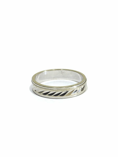 Bague 53 Alliance mixte en or blanc 18 carats 58 Facettes