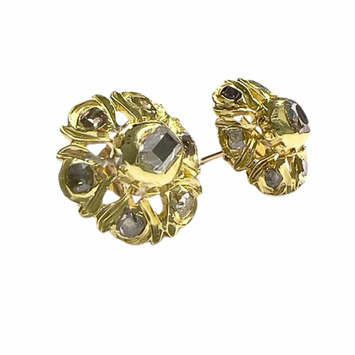 Boucles d'oreilles boucles d'oreilles en or avec diamants 58 Facettes Q179B