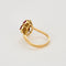 Bague 56 Bague or jaune, rubis et diamants 58 Facettes PAL32242
