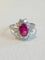 Bague 54 Bague marquise rubis et diamants en or blanc 18 carats 58 Facettes