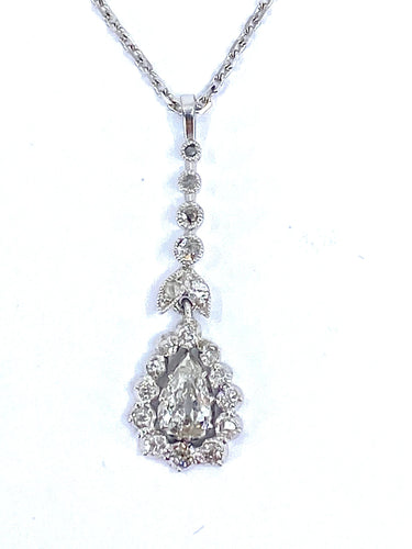 Collier Collier 1900 Diamant Poire 58 Facettes