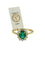 Bague 57 Bague or jaune émeraudes et diamants 58 Facettes