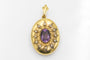 Pendentif Broche-pendentif en or jaune, améthyste, perles fines, fin XIXe siècle 58 Facettes 11245