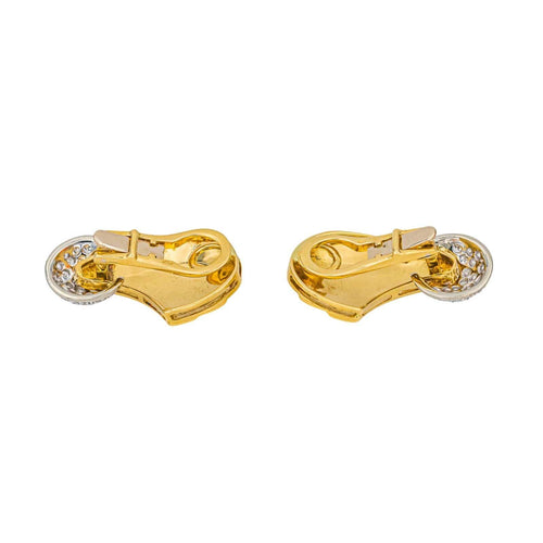 Boucles d'oreilles Boucles d'oreilles Clips Or jaune, Or blanc Diamant 58 Facettes 4377111RV