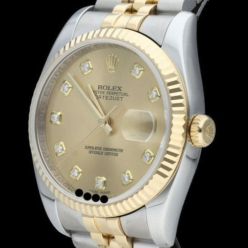 Montre Rolex Montre Date Just 36 58 Facettes MT44090