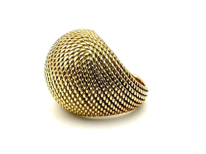 Bague 51 HERMES. Bague vintage or jaune 18K 58 Facettes