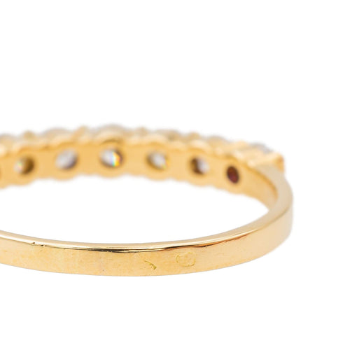 Halfronde ring Trouwring Geelgoud Diamant 