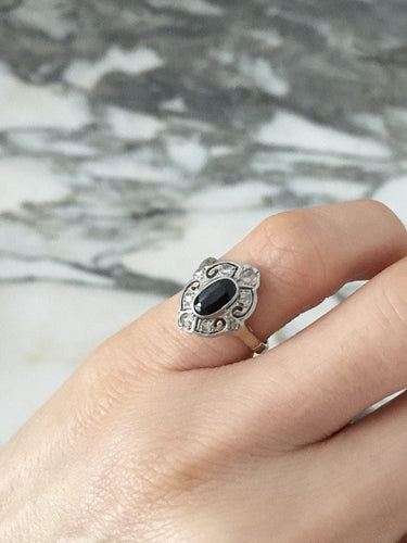 Belle Époque-ring i gult guld och Platina 