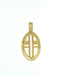 Pendentif Pendentif - croix italienne moderne en or jaune 58 Facettes