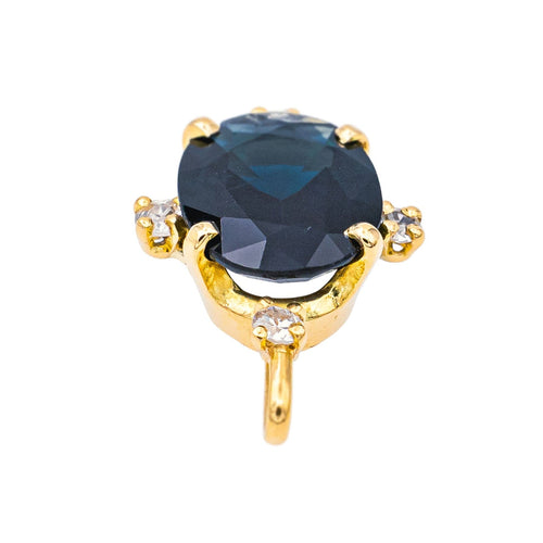 Pendentif Pendentif Or jaune Saphir, Diamant 58 Facettes 4049093CN