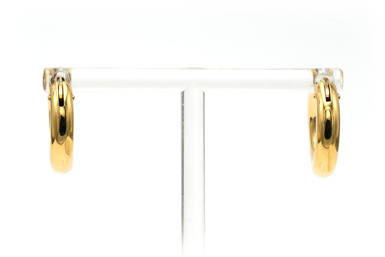 Pendientes de aro contemporáneos en oro amarillo de 18k 