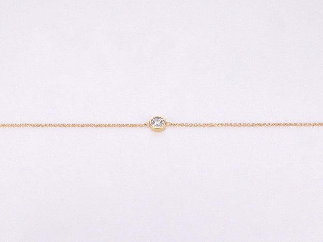 Bracelet Bracelet en or rose avec diamant de 0,10 carat 58 Facettes 2236