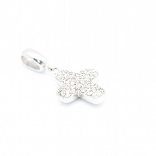 TOUS Cross Pendant with Diamonds