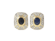 Boucles d'oreilles Boucles d'oreilles en or jaune, saphirs et diamants 58 Facettes 33450
