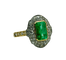 Bague 53 Bague en or et platine ornée d'une émeraude et de diamants 58 Facettes 50331