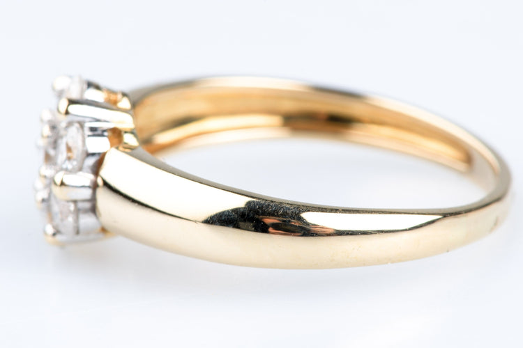 Bague 53 Bague Fleur en Or Jaune 18 Carats et Diamants 58 Facettes BGDIAMFLEUR-107