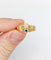 Bague 59 Bague toi et moi antique en or rose 18k perle et pierre bleue 58 Facettes A06505