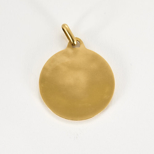 Pendentif AUGIS - Médaille sentimentale en or jaune 58 Facettes LYO0090