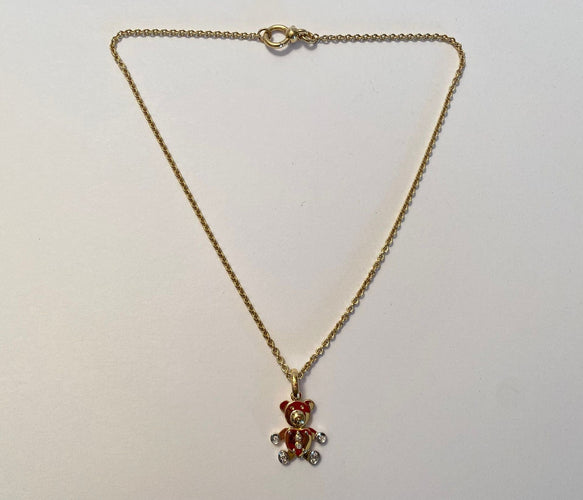 Collier POMELLATO - Collier ours en peluche en or jaune 58 Facettes