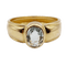 Bague 49 Bague jonc vintage or jaune 18k aigue marine de 0,70 carats 58 Facettes A06182