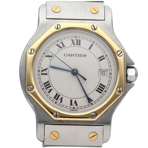Montre Cartier Montre Santos Ronde Octagon 58 Facettes MT41530