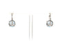 Boucles d'oreilles Boucles d'oreilles contemporaines or blanc serties de topazes et de diamants 58 Facettes 22846