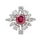 Bague 52 Bague Or blanc Rubis, Diamant 58 Facettes 3030088CN