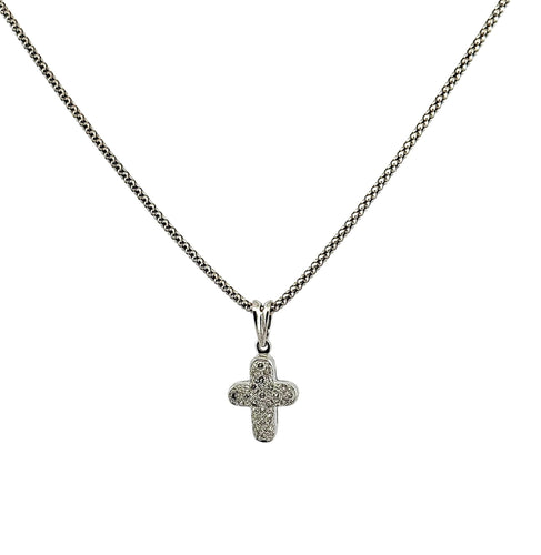 Collier Collier pendentif croix or 18 carats et diamants 58 Facettes