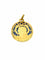 Pendentif Médaille religieuse ancienne en or jaune et émail bleu 58 Facettes