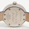 Montre Mauboussin - Montre L'heure du premier jour enfin cadran nacre bracelet cuir bleu 58 Facettes