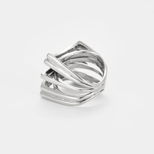 5-reihiger Diamant-Siegelring