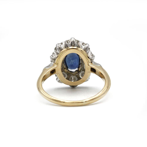 Inel - Aur, Platină, Diamante & Safir 