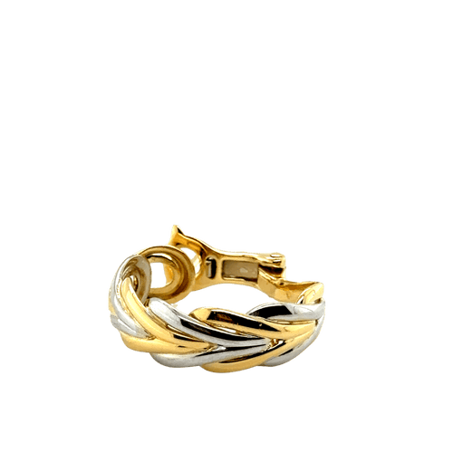 Boucles d'oreilles Maison Christofle - Créoles deux Ors 58 Facettes 1.0000379/1