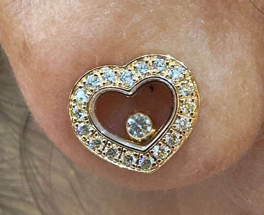 Boucles d'oreilles CHOPARD - Boucles d’oreilles Happy diamonds or jaune 58 Facettes