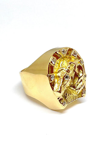 Bague Bague fer à cheval en or 18 carats et diamants 58 Facettes