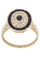 Bague 62 Bague moderne or jaune saphirs et diamants 58 Facettes 081501