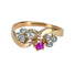 Bague 49 Bague en or 18 carats en diamants et rubis, époque 1900 58 Facettes AB490