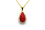 Pendentif Pendentif Années 70 or jaune, corail et diamants (+-0.44ct) 58 Facettes 22831