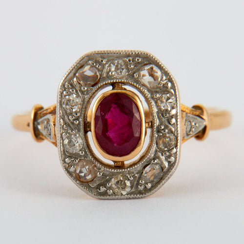 Bague 56 Bague Ancienne Rubis 58 Facettes