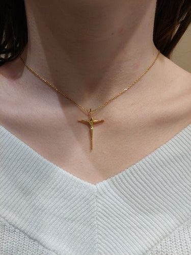 Pendentif Pendentif crucifix moderne 58 Facettes 084941