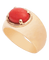 Bague 53 Bague Or jaune 18K Corail cabochon rouge 58 Facettes BO210449/ROUGECABOCHON/PHOTO