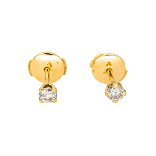 Boucles d'oreilles Boucles d'oreilles Puces Or jaune Diamant 58 Facettes 4608586CN