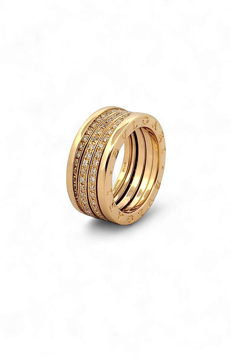 Bague 58 BULGARI - Bague B-Zero1 or jaune et diamants 58 Facettes