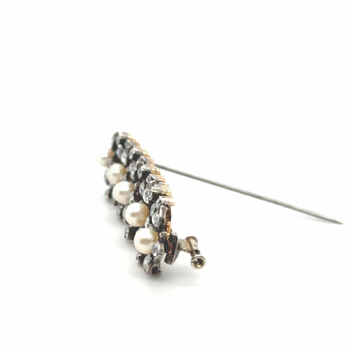 Broche Broche époque Napoleon III - Diamants et perles 58 Facettes 1.0000582/1
